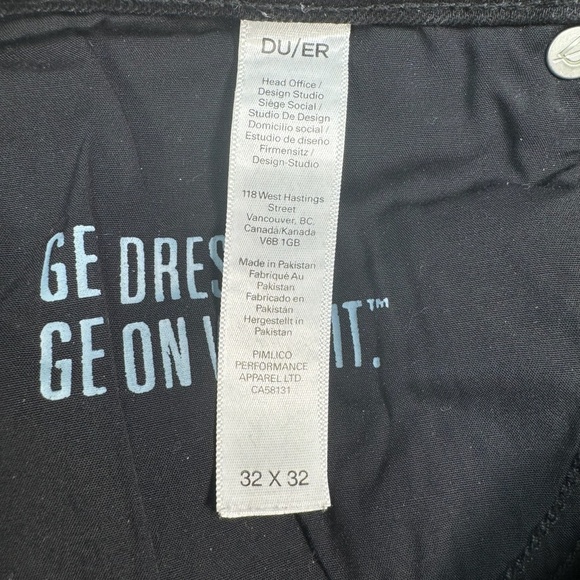 Du/Er Straight Leg Jeans Mens Size 32X32 Black Mid Rise - Picture 6 of 13